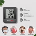 thumbnail image 3 of ThermoPro TP49BW Digital Hygrometer Indoor Thermometer Humidity Meter Room Thermometer with Temperature and Humidity Monitor Mini Hygrometer Thermometer, 3 of 8