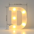 thumbnail image 3 of Alphabet LED Letter Lights Light Up White Plastic Letters Standing Hanging A-M &, 3 of 3