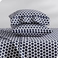 thumbnail image 1 of Bare Home Ultra-Soft Sheet Set - Premium 1800 Collection - Deep Pockets - 3-Pieces - Twin XL, Pennytile - White/Midnight, 1 of 5