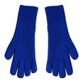 thumbnail image 1 of 1 Pair Women Gloves Knitted 2-Fingerless Touchscreen Stretchy Soft Wrist Hands Protection Solid Color Winter Thermal Women Motorcycle Riding Gloves for Outdoor, 1 of 10