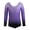 Purple, variant on Greyghost Children Kids Girls Long Sleeve Leotards, Bright Color Patterned Gradient Ballet Practice Dance Wear Costumes, Athletic Gymnastics Bright Color Body Suits
