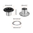 thumbnail image 2 of Unique Bargains 100PCS Grommets Eyelets 1/5 Inch (5mm) ID Hole Metal Self Backing Eyelet with Washers for Leather Black, 2 of 7
