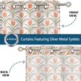 thumbnail image 4 of Vargottam Tulip Flower Print Extra Long Sheer Curtains for Double Height Windows & Doors - Set of 2 Panels, 108", Grommet Top, Light Filtering Printed Georgette Drapes, 4 of 9