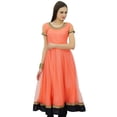 thumbnail image 1 of Bimba Flaired Net Anarkali Dress Solid Kurta Kurti Indian Tunic Custom Clothing, 1 of 5
