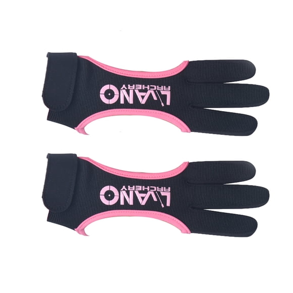 Gant de Tir à l'Arc Portable à Trois Doigts Pratique pour Tir à l'Arc Léger pour Jeunes Adultes Débutants Rose m