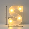 thumbnail image 3 of Vaidha Alphabet LED Letter Lights Light Up White Plastic Letters Standing Hanging A-M &, 3 of 3