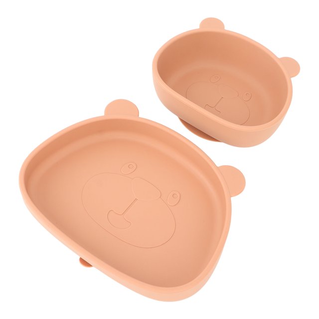 4pcs Kids Dinnerware Set Toddler Utensils And Toddler Plates Panda Shape Plate