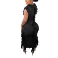 thumbnail image 4 of Gspmoly Robe pour Femmes, Robe Décontractée pour Femmes, Mode Aguichant Polyvalente, Couleur Unie, Tricotée, Sans Manches, à Franges, Robes Formelles pour Femmes, Cadeaux de Vacances, 4 of 9