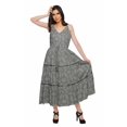 thumbnail image 2 of Moomaya Robe Longue Maxi pour Femmes en Coton Imprimé à Bretelles Spaghetti et Col en V, 2 of 6