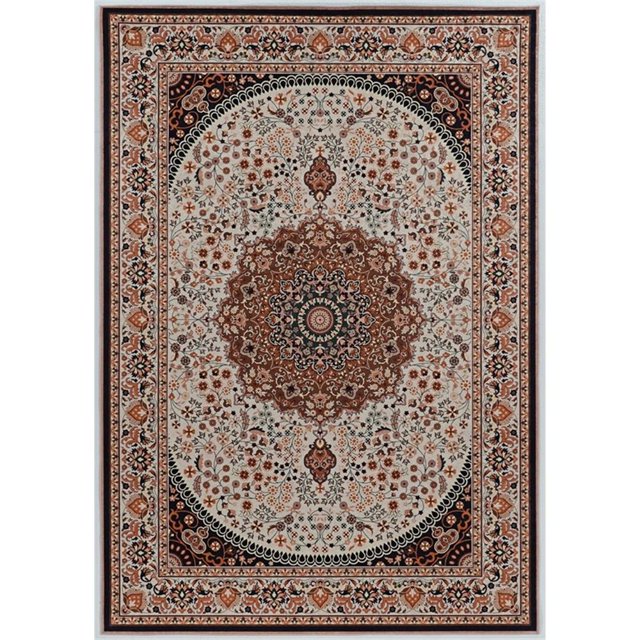 Riverbay Furniture 5' x 7' Area Rug in Cream and Copper