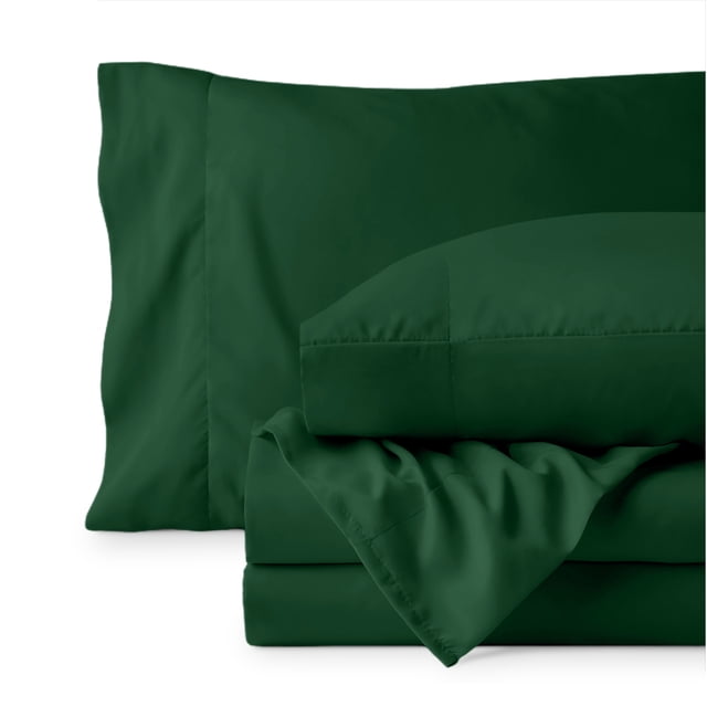 Ivy Union Microfiber Sheet Set - Breathable - Deep Pocket, Full XL, Forest Green