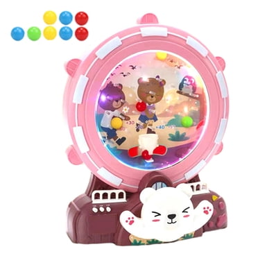 Bunblic Electric Pick up Bean Machine Electronic Pinball Machine Reaction Focus Arcade Game for Home Birthday Gift Preschool Party , Pink without Score