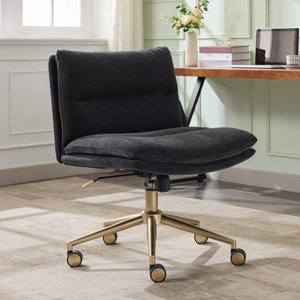 Elle Decor Gracie Criss-Cross chaise de bureau noir