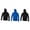 Black / Black / Royal Blue, variant on Blank Activewear, Pack of 3 Men's Hoodie Mock Neck, Kangaroo Pocket, Fleece 100% polyester