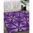 thumbnail image 3 of Ahgly Company Machine Washable Indoor Rectangle Transitional Purple Area Rugs, 5' x 7', 3 of 7