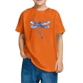thumbnail image 4 of Économies d'Été! SROBPTY T-Shirts à Manches Courtes pour Tout-Petits, T-Shirt Imprimé pour Garçons Tout-Petits Mode Col Rond Imprimé Manches Courtes Orange, 3 Ans, 4 of 4
