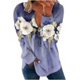 thumbnail image 2 of 2023 Chandail en Molleton Mode pour Femmes 50 % de Réduction Liquidation Hauts pour Femmes Automne Manches Longues Chandail Ample Chemise Décontractée Habillée Chandails en Molleton Col Rond pour Dames, 2 of 5
