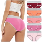 Ketyyh-chn99 Underwear Women Seamless Underwear for Women Solid Color Patchwork Briefs Panties Underwear Knickers Bikini Underpants Multicolor,L