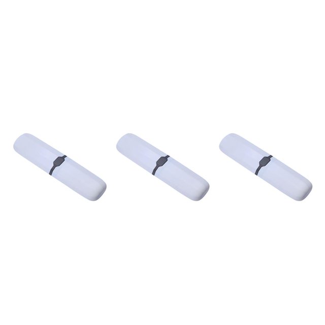 Maytalsory Tooth Brush Toothpaste Storage Box with Lid Portable Smooth Cases Chopsticks Forks Organizer Travel Office Party White 3Set