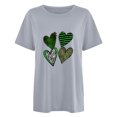 thumbnail image 2 of QIPOPIQ T-Shirts à Manches Courtes pour Femmes à Col Ras du Cou T-Shirts de la Saint-Patrick T-Shirt Trèfle pour Dames T-Shirt Vert T-Shirts de la Saint-Patrick T-Shirts Léopard Cœur T-Shirts Amples pour les Fêtes T-Shirts Graphiques Offres, 2 of 4