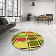 thumbnail image 4 of Ahgly Company Tapis d'Intérieur Lavable en Machine Carré Transitionnel Bisque Foncé Brun, 6 Pieds Carré, 4 of 7