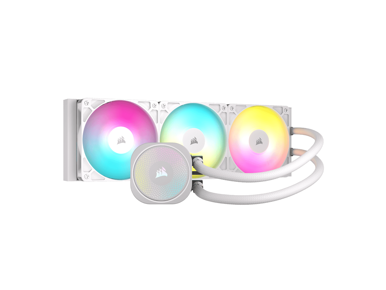 CORSAIR NAUTILUS 360 RS ARGB liquid CPU cooler, white, RS120 fans, Intel LGA1851 & AMD AM5/AM4