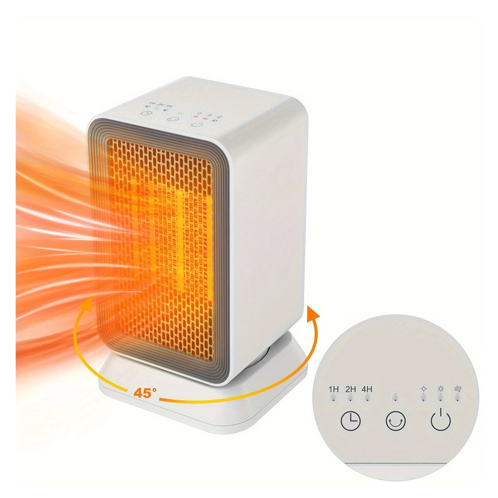 Space Heater with 3 Mode, 1000W Energy Efficient Quiet Mini Portable Heater, 45° Ceramic Fast Heater ,Fast Warm Air Delivery