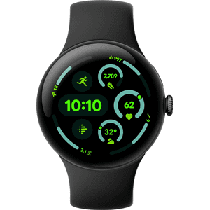 Rénovés Google GA05785-US Montre Pixel 3 (45mm) Smartwatch avec bande obsidienne, Matte Black