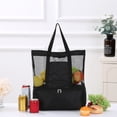 thumbnail image 2 of VOAVEKE Beach Bag,Travel Toiletry Bag,Handbag Ice Pack Outdoor Beach Swim Bag Clothes Storage Bag Dry and Wet Separation Bag Luggage Bag Swim Beach Bag Black, 2 of 6