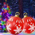 thumbnail image 3 of 60cm Inflatable Christmas Ball with Light Glow Giant Atmosphere Ball Home Garden, 3 of 8