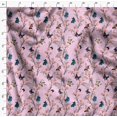thumbnail image 4 of Soimoi Pink Rayon Fabric Flower & Butterfly Print Fabric by The Yard 42 Inch Wide, 4 of 5