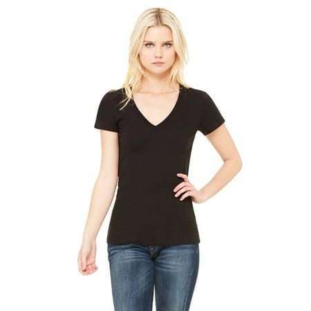Bella + Canvas Ladies' Jersey Short-Sleeve Deep V-Neck T-Shirt