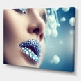 thumbnail image 3 of Designart Close-Up Of Gems On Woman Lips Canvas Wall Art, 3 of 4
