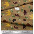 thumbnail image 2 of Soimoi Tissu Popeline de Coton Oiseau,Squirrel & Rabbit Tissu Imprimé Animal 1 Yard 56 Pouces de Large, 2 of 3