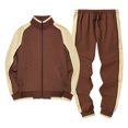 thumbnail image 2 of Miqool Mens Track Suits 2 Piece Sets Color Block Running Athletic Sweatsuits Casual Long Sleeve Full Zip Up Jacket and Sweatpants Sports Jogging Suits Sets, 2 of 9