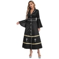 thumbnail image 1 of TiaoBug Clergy Robe for Women Long Sleeve Buttons Cassock Pulpit Church Minister Pulpit Robe Liturgical Vestments Black L, 1 of 7