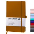 thumbnail image 2 of Lined Journal Notebook, 192 Pages, A5 Medium Size, 5.7"x 8.5", Journaling, Writing,Leather Hardcover Notebook for College s Composition Book Note Book Cute Journal Fun Teacher Supplies, Brown, 2 of 9
