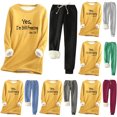 thumbnail image 1 of Sentmoon Women Pajama Pants Plus Size High Waist High Waisted Wide Leg Pants for Women Solid Color with Pockets Womens Lightweight Pants Fall for Cozy Nights in, 1 of 4