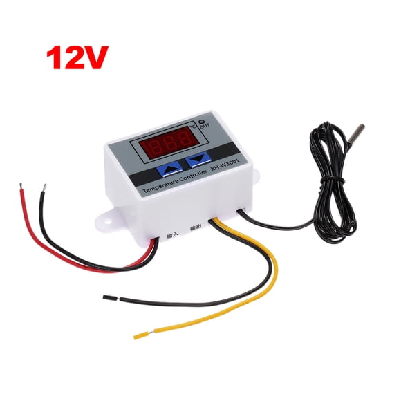 XH-W3001 Contrôleur de Température Intelligent pour Micro-Ordinateur Numérique avec Écran LED Mini Interrupteur de Thermostat Interrupteur de Contrôle de Température pour Chauffage/refroidissement avec Sonde à Capteur Étanche