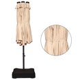 thumbnail image 5 of Patiojoy 15' Outdoor LED Patio Double-Sided Umbrella w/Base Beige, 5 of 5