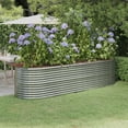 thumbnail image 2 of vidaXL Raised Garden Bed Raised Flower Bed Galvanized Steel Outdoor Planter, 2 of 6