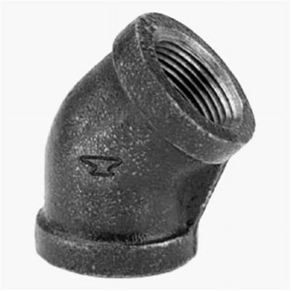Anvil International 8700126306 Raccord de Tuyau en Fer Malléable 1.25 Po Noir 45 Degrés Coudé