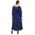 thumbnail image 4 of Bimba Robe Maxi Longue Décontractée en Coton pour Femme à Taille Smockée, 4 of 7