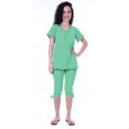 thumbnail image 1 of Moomaya Ensemble de Nuit pour Femmes Capri Coton 2 Pcs Chemises de Nuit, 1 of 6