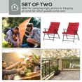 thumbnail image 4 of Outsunny Ensemble de 2 Chaises Pliantes d'Extérieur, Chaises de Camping Rembourrées, Rouge, 4 of 10