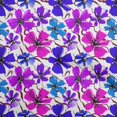 thumbnail image 1 of oneOone Viscose Chiffon Purple Fabric Floral Craft Projects Decor Fabric Printed By The Yard 42 Inch Wide, 1 of 4