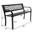 thumbnail image 2 of Costway Patio Park Garden Bench Porch Path Chair Outdoor Deck Steel Frame, 2 of 9
