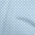 thumbnail image 1 of oneOone Cotton Flex Light Blue Fabric Asian Block Sewing Material Print Fabric By The Yard 40 Inch Wide, 1 of 5