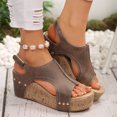 thumbnail image 2 of Marque Sandales Compensées Pisexur pour Femmes et Sandales Compensées à Plateforme pour Femmes Espadrilles 3 Po à Talons Compensés Sandales à Bride à la Cheville, 2 of 6