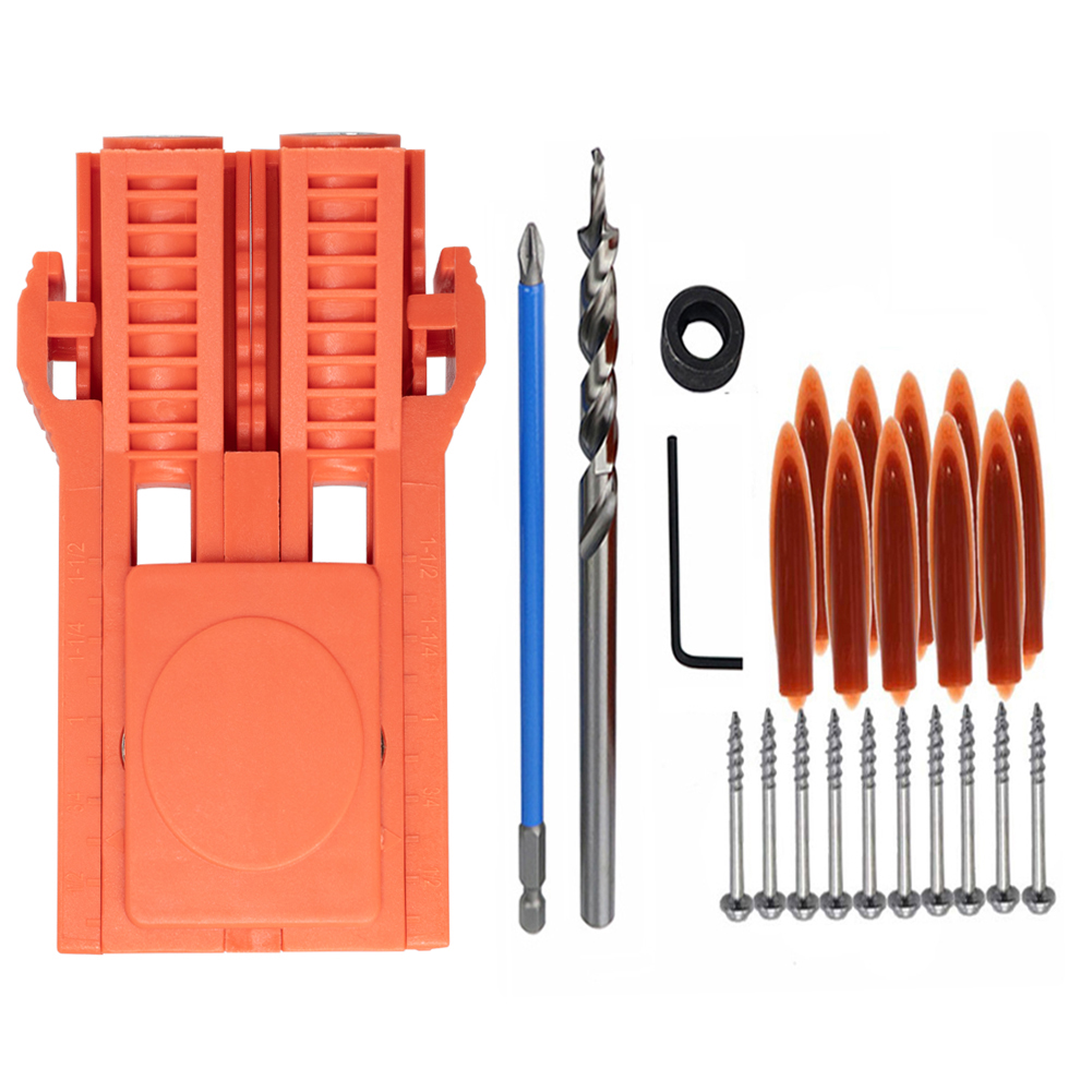 Amdohai Woodworking Diagonal Hole Positioner Adjustable Punch Detachable Two Hole Diagonal Hole Punch Set Built-in Magnetism Practical Punching Tool Set